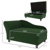 PawHut Pet Sofa Bed Couch with Storage, Pet Sofa for Cats and Small Dogs, Green
